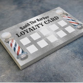 Barber Shop Barbershop Modern Silver Loyalty Treuekarte