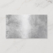 Barber Shop Barbershop Modern Silver Loyalty Treuekarte (Rückseite)