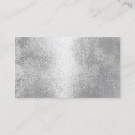 Barber Shop Barbershop Modern Silver Loyalty Treuekarte (Rückseite)