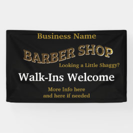 Barber Shop Black Gold Neu öffnen Amerika Banner
