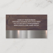 Barber Shop Blade | Metall und Holz Visitenkarte (Rückseite)