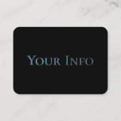 Barber Shop Blue Abstrakt Business Card Visitenkarte (Rückseite)