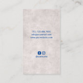 Barber Shop Blue Barber Pole Barbershop Hair Visitenkarte (Rückseite)