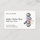 Barber Shop Business Card Visitenkarte (Vorderseite)