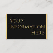 Barber Shop Card für Black and Gold Sun Rays Visitenkarte (Rückseite)