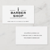 Barber Shop Clipper-Logo-Visitenkarte Visitenkarte (Vorne/Hinten)