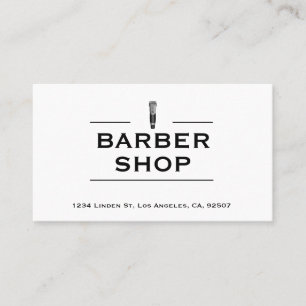 Barber Shop Clipper-Logo-Visitenkarte Visitenkarte