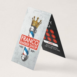 Barber Shop Crown Barber Pole Ernennung Loyalität Visitenkarten