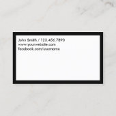 Barber Shop Einfache Rahmen Männer Haar Loyalty Pu Treuekarte (Rückseite)