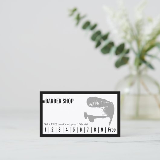 Barber Shop Einfache Rahmen Männer Haar Loyalty Pu Treuekarte