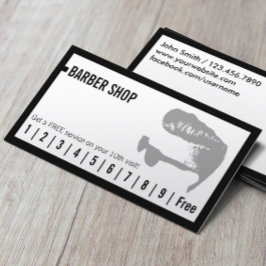 Barber Shop Einfache Rahmen Männer Haar Loyalty Pu Treuekarte