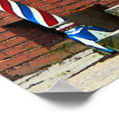 Barber Shop Eingang Poster (Ecke)