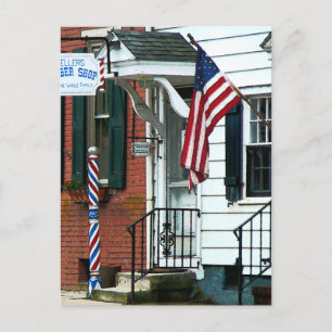 Barber Shop Eingang Postkarte