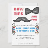 Barber Shop Einladung zum ersten Geburtstag (Vorderseite)