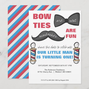 Barber Shop Einladung zum ersten Geburtstag