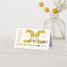 Barber Shop elegante Kundenkarte