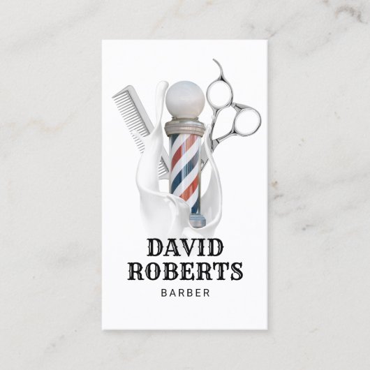 Barber Shop Frisur Stylist Beruflich Barbershop Visitenkarte (Vorderseite)
