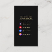 Barber Shop Frisur Stylist Beruflich Barbershop Visitenkarte (Rückseite)