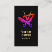 Barber Shop Frisur Stylist Beruflich Barbershop Visitenkarte (Vorderseite)
