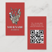 Barber Shop Frisur Stylist Beruflich Barbershop Visitenkarte (Vorne/Hinten)