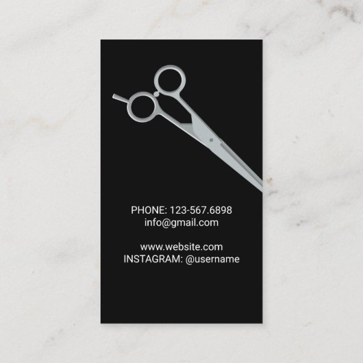 Barber Shop Frisur Stylist Beruflich Barbershop Visitenkarte (Rückseite)
