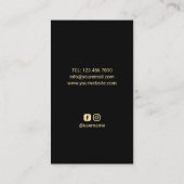 Barber Shop Gold Barber Pole Barbershop Haar Visitenkarte (Rückseite)