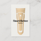 Barber Shop Gold Hair Clipper Barbershop Visitenkarte (Vorderseite)