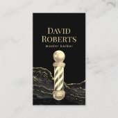 Barber Shop Gold Marmor Barbershop Friseur Stylist Visitenkarte (Vorderseite)