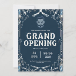 Barber Shop Grand Opening Einladung