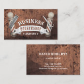 Barber Shop Haare Stylist Barbier Barbershop Kupfe Visitenkarte (Vorne/Hinten)