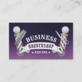 Barber Shop Hair Stylist Barbier Barbershop Lila Visitenkarte (Vorderseite)