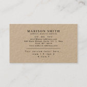 Barber Shop Hair Stylist  Visitenkarte (Rückseite)