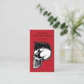 BARBER SHOP | Haircut & Shave Square Business Card Visitenkarte (Stehend Vorderseite)