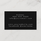 BARBER SHOP | Haircut & Shave Square Business Card Visitenkarte (Rückseite)