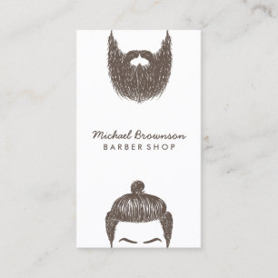 Barber Shop Hipster-Bart Vollbart Friseursalon Visitenkarte