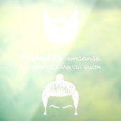 Barber Shop Hipster Bartmuskeln weiß Fensteraufkleber (Blatt 3)