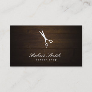 Barber Shop Holz Hintergrund Vignette Visitenkarte
