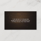 Barber Shop Holz Hintergrund Vignette Visitenkarte (Rückseite)