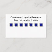 Barber Shop Kundenbindungskarten Visitenkarte (Rückseite)