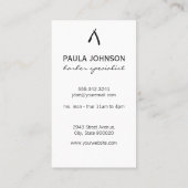 Barber Shop Leather | Business Card mit Shave-Blad Visitenkarte (Rückseite)