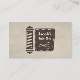Barber Shop Light Scissance Icon Business Cards Visitenkarte