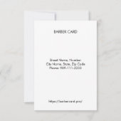 Barber Shop Loyalty Punch Card Dankeskarte (Rückseite)