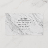 Barber Shop Marmormonogramm Visitenkarte (Rückseite)