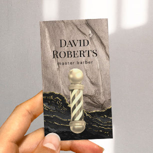 Barber Shop Moderne Bronze Barbershop Hair Stylist Visitenkarte