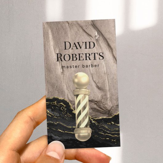 Barber Shop Moderne Bronze Barbershop Hair Stylist Visitenkarte