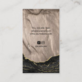 Barber Shop Moderne Bronze Barbershop Hair Stylist Visitenkarte (Rückseite)