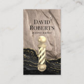 Barber Shop Moderne Bronze Barbershop Hair Stylist Visitenkarte (Vorderseite)