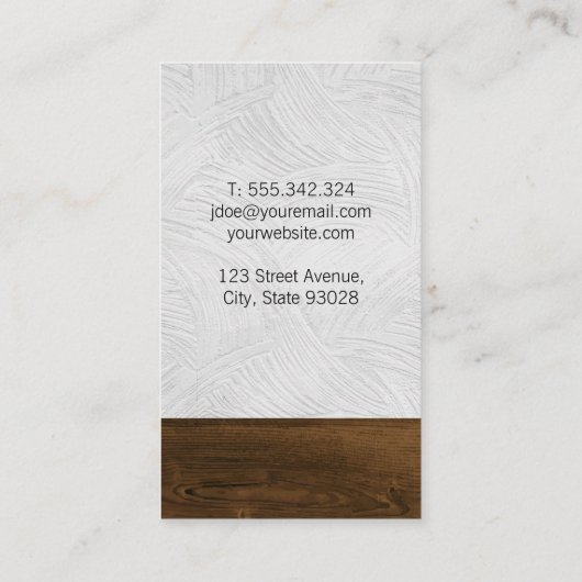 Barber Shop Mustache Visitenkarte (Rückseite)