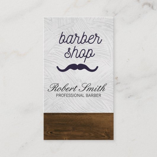 Barber Shop Mustache Visitenkarte (Vorderseite)
