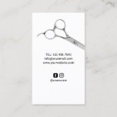 Barber Shop Navy Blue Beruflich Barbershop Visitenkarte (Rückseite)